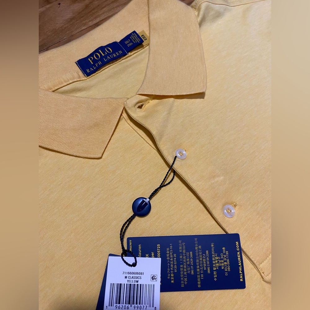 Polo Ralph Lauren Men's Classic Fit Soft Cotton Polo size Big & Tall NEW! yellow - Picture 3 of 5